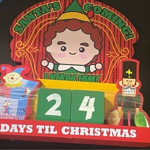 ELF Festive Countdown Calendar with Green Blocks! NEW!